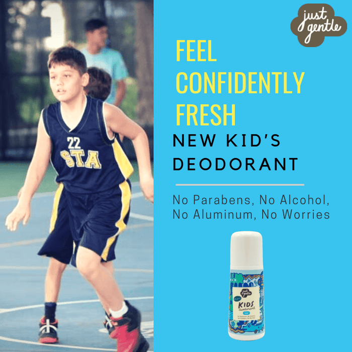 Just Gentle Organic Kids Deodorant Unscented Cool - Aluminum - Free, Natural Odor Protection.