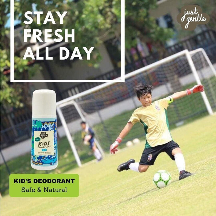 Just Gentle Organic Kids Deodorant Unscented Cool - Aluminum - Free, Natural Odor Protection, Cooling, sensitive skin