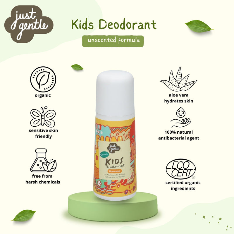 Just Gentle Organic Kids Deodorant - Unscented - Just Gentle