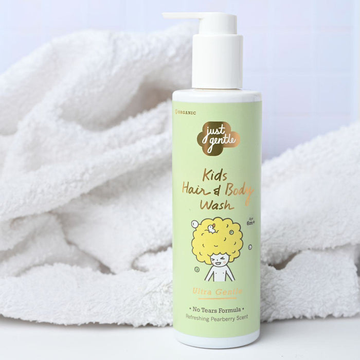 Just Gentle Organic Ultra Gentle Kids Hair and Body Wash (200ml) - Soft and Nourishing Bath Care - Just Gentle Middle East