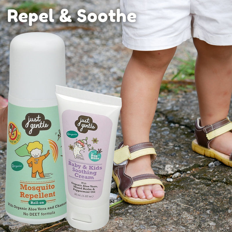 Just Gentle Repel & Soothe Combo - Natural Protection and After Bite Relief - Just Gentle