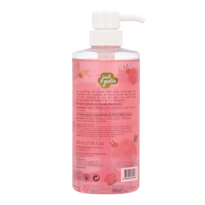 Just Gentle Rose Water Antibac Hand Wash - 500 ml - Just Gentle