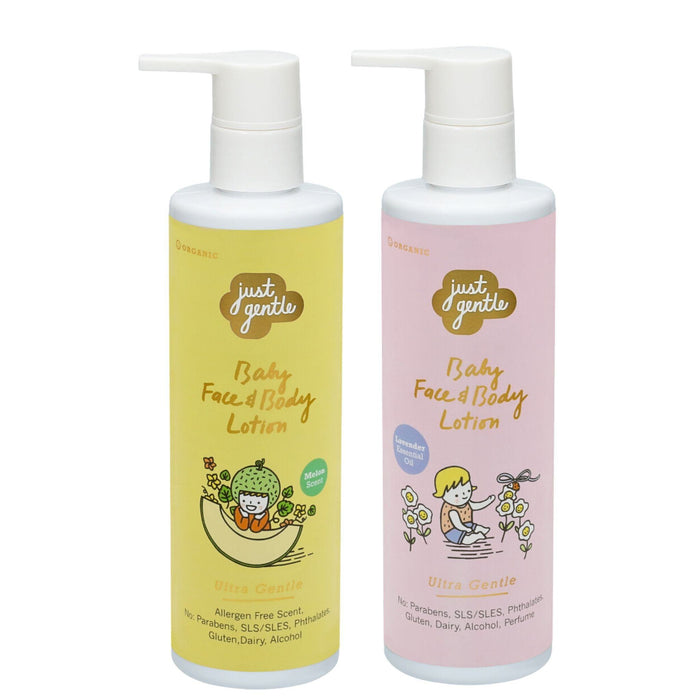 Just Gentle Twin Pack Mix - Lavender and Melon Baby Face and Body Lotion - Just Gentle Middle East